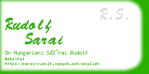 rudolf sarai business card